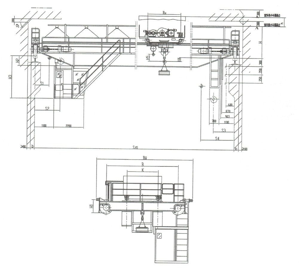 QC型16-3.2、32-5噸主鉤電磁橋式起重機(jī)外形尺寸圖.jpg