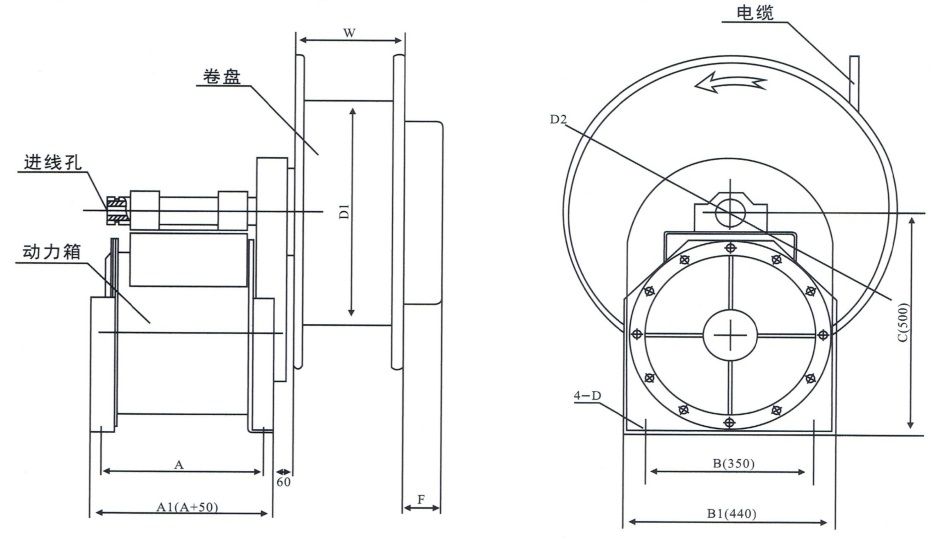 JTS21CR型電纜卷筒